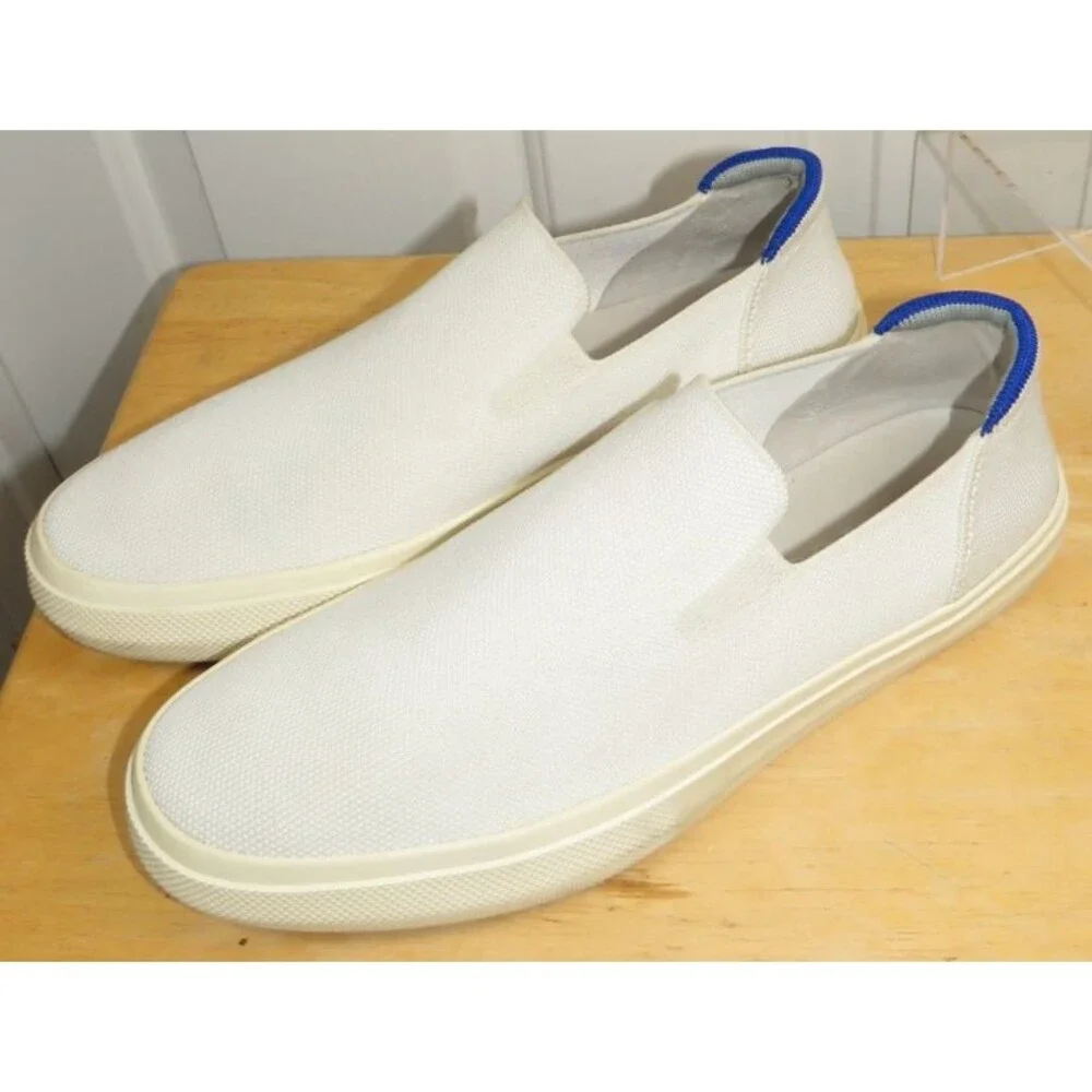 Rothy's The City Slip-On Sneakers Knit Casual Cream/White Men's 10.5/Women's 12
